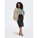 ONLY CARMAKOMA Loyal 2/4 rund hals pullover -Chinois Green