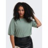 ONLY CARMAKOMA Loyal 2/4 rund hals pullover -Chinois Green