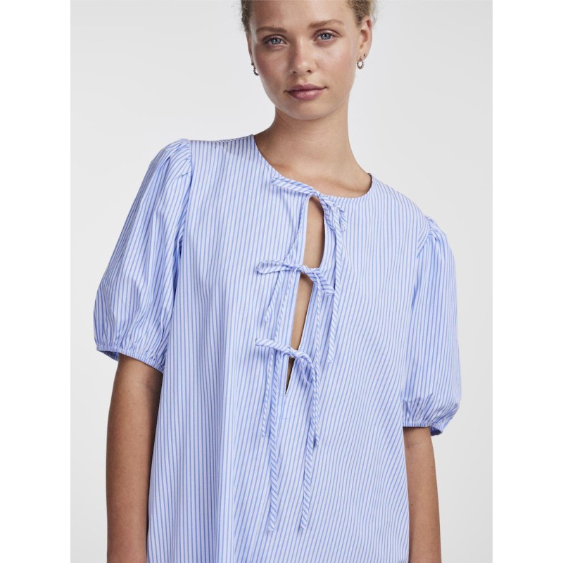 PIECES Cholly 2/4 ærme maxi binde kjole - Cornflower Blue