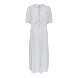 PIECES Cholly 2/4 ærme maxi binde kjole - Faded denim