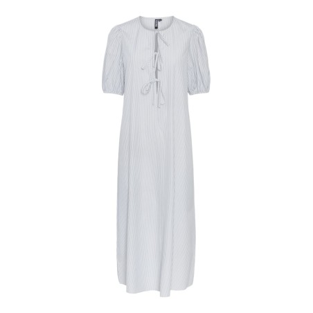 PIECES Cholly 2/4 ærme maxi binde kjole - Faded denim