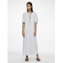 PIECES Cholly 2/4 ærme maxi binde kjole - Faded denim