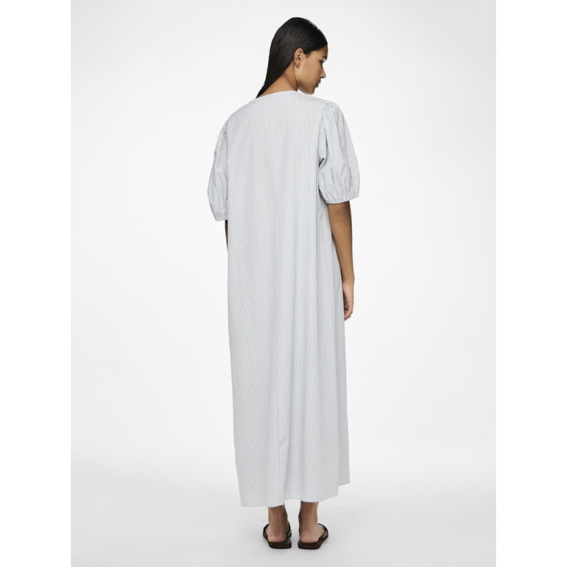 PIECES Cholly 2/4 ærme maxi binde kjole - Faded denim