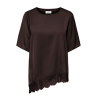 JDY Urba kortærmet asymmetrisk t-shirt - Chocolate Torte