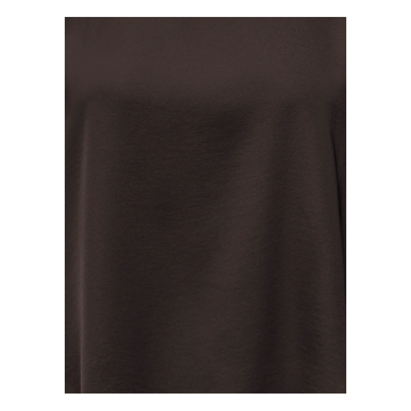 JDY Urba kortærmet asymmetrisk t-shirt - Chocolate Torte