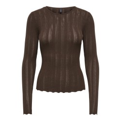 ONLY Aloha langærmet pontelle rund hals strik - Bracken