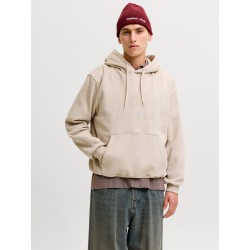 JACK & JONES Frederiksberg monogram sweat hoodie - Feather Gray