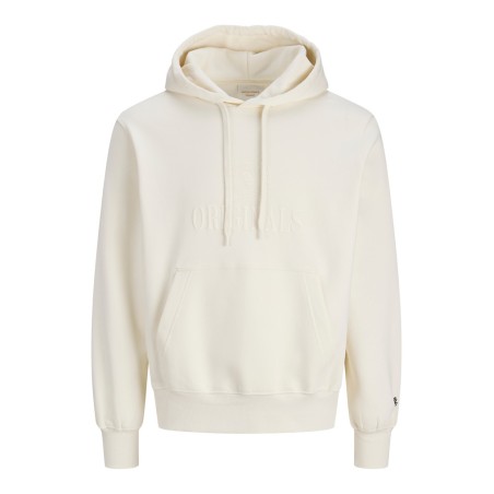 JACK & JONES Frederiksberg monogram sweat hoodie - Whisper White