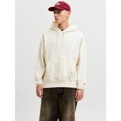JACK & JONES Frederiksberg monogram sweat hoodie - Whisper White