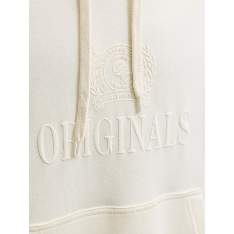 JACK & JONES Frederiksberg monogram sweat hoodie - Whisper White