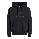 JACK & JONES Frederiksberg monogram sweat hoodie - Sort