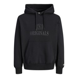 JACK & JONES Frederiksberg monogram sweat hoodie - Sort