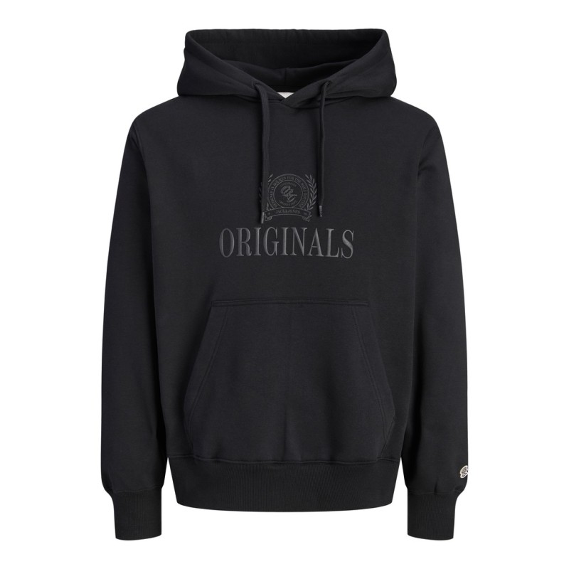 JACK & JONES Frederiksberg monogram sweat hoodie - Sort