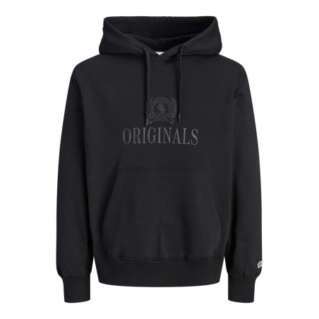 JACK & JONES Frederiksberg monogram sweat hoodie - Sort