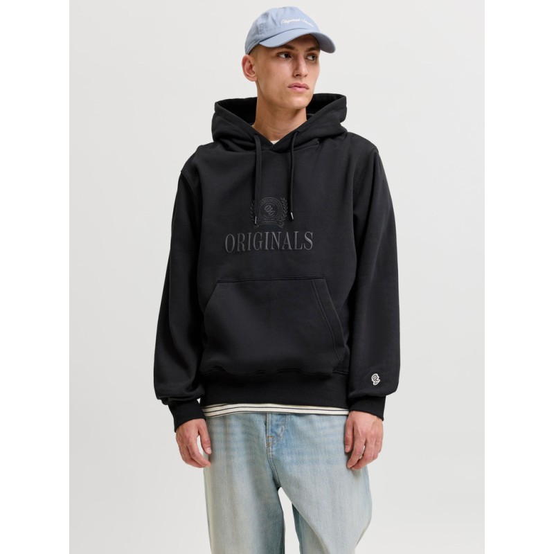 JACK & JONES Frederiksberg monogram sweat hoodie - Sort
