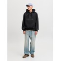 JACK & JONES Frederiksberg monogram sweat hoodie - Sort