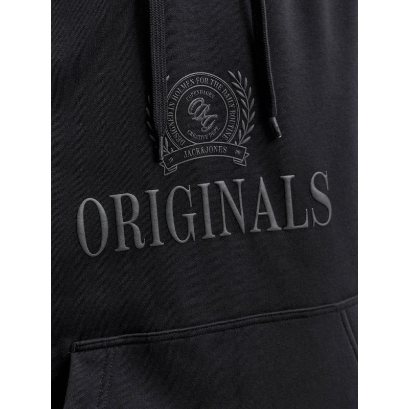JACK & JONES Frederiksberg monogram sweat hoodie - Sort