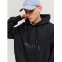 JACK & JONES Frederiksberg monogram sweat hoodie - Sort