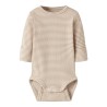 NAME IT Baby Berro langærmet body - Antique White