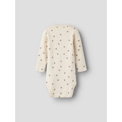 NAME IT Baby Laris x-slim langærmet bodystocking - Peyote Melange