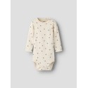 NAME IT Baby Laris x-slim langærmet bodystocking - Peyote Melange