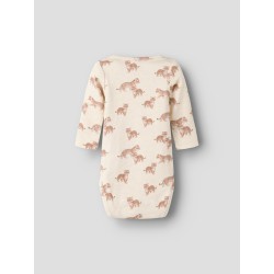 NAME IT Baby Lorens langærmet x-slim bodystocking - Peyote Melange