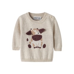 NAME IT Baby Ligan langærmet strik - Peyote