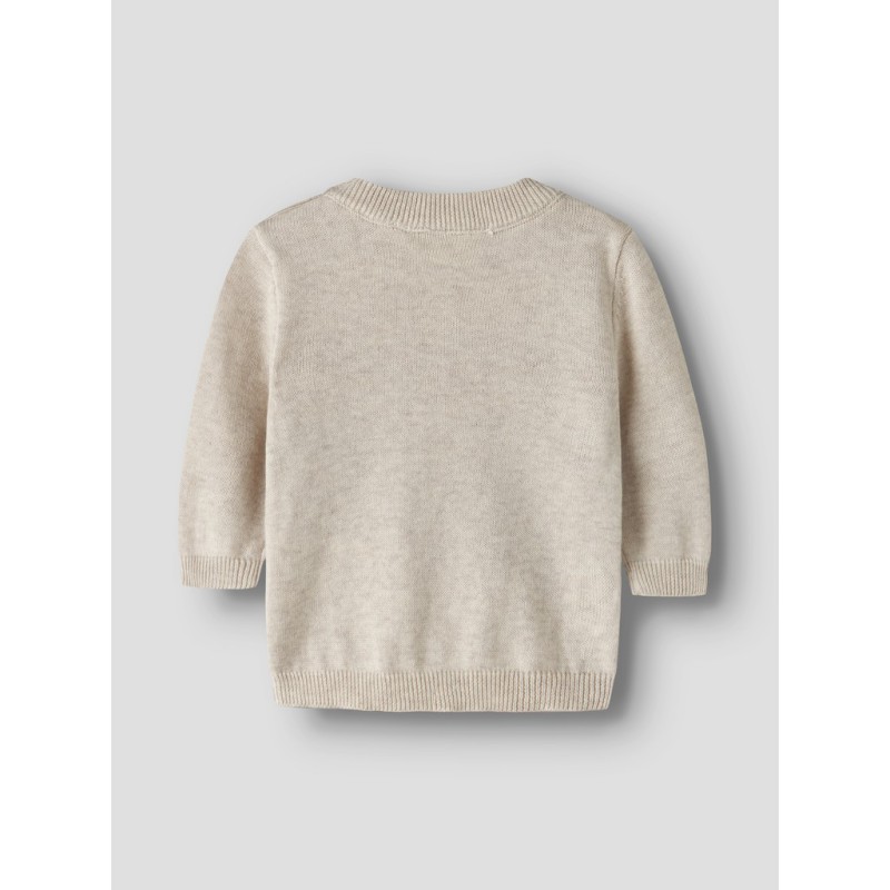 NAME IT BABY Ligan langærmet strik - Peyote Melange