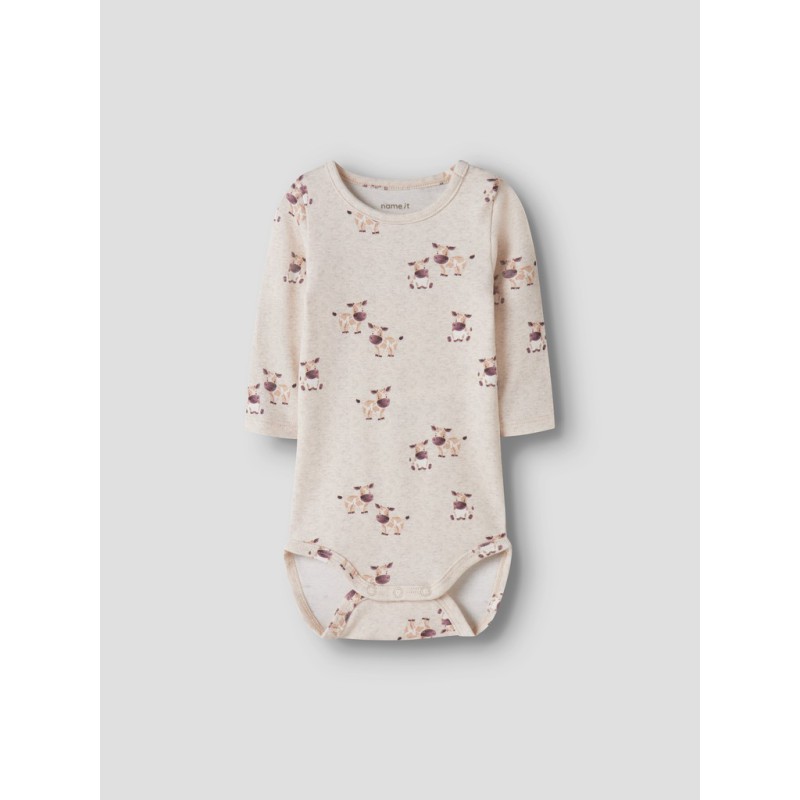 NAME IT Baby Lois langærmet bodystocking - Peyote Melange