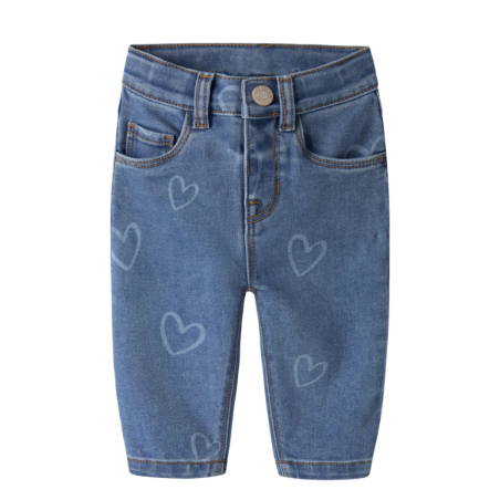 NAME IT Baby Rose mom jeans - Medium Blue Denim HEART