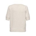 ONLY CARMAKOMA Rica 2/4 strik Top - Birch Melange