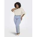 ONLY CARMAKOMA Rica 2/4 strik Top - Birch Melange