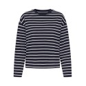 ONLY Happy langærmet stribet t-shirt - Night Sky CLOUD DANCER