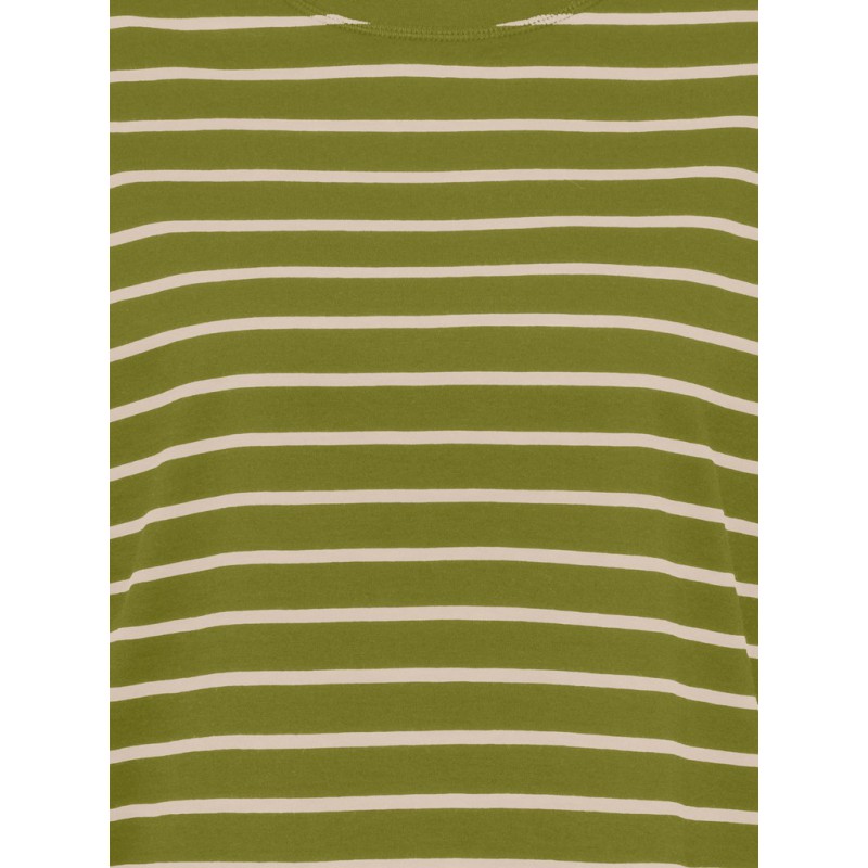 ONLY Happy langærmet stribet t-shirt - Cardamom Seed SANDSHELL