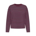 ONLY Happy langærmet stribet t-shirt - Fig DUSTY BLUE