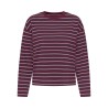 ONLY Happy langærmet stribet t-shirt - Fig DUSTY BLUE