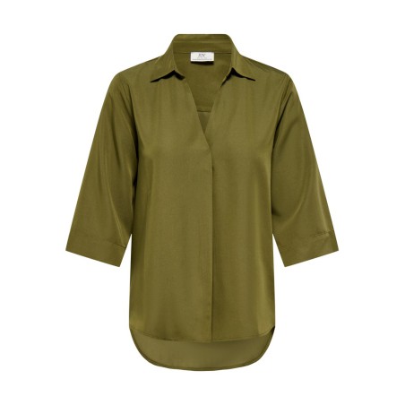 JDY Dolly 3/4 v-hals top - Dark Olive