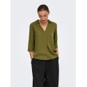 JDY Dolly 3/4 v-hals top - Dark Olive