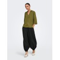 JDY Dolly 3/4 v-hals top - Dark Olive
