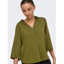 JDY Dolly 3/4 v-hals top - Dark Olive