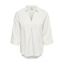 JDY Dolly 3/4 v-hals top - Hvid