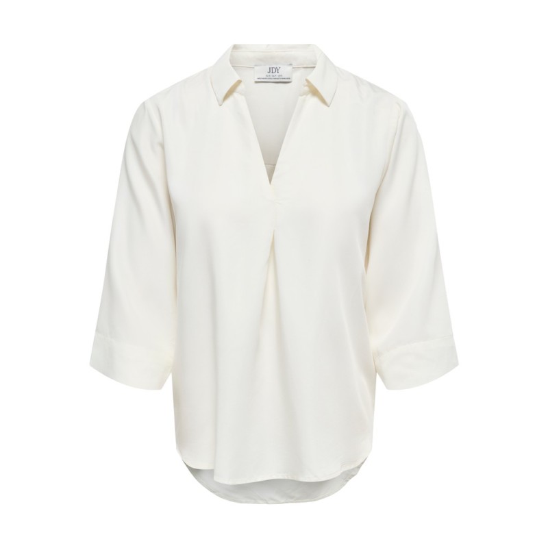 JDY Dolly 3/4 v-hals top - Hvid