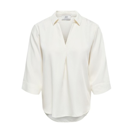 JDY Dolly 3/4 v-hals top - Hvid