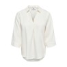 JDY Dolly 3/4 v-hals top - Hvid