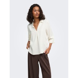 JDY Dolly 3/4 v-hals top - Hvid