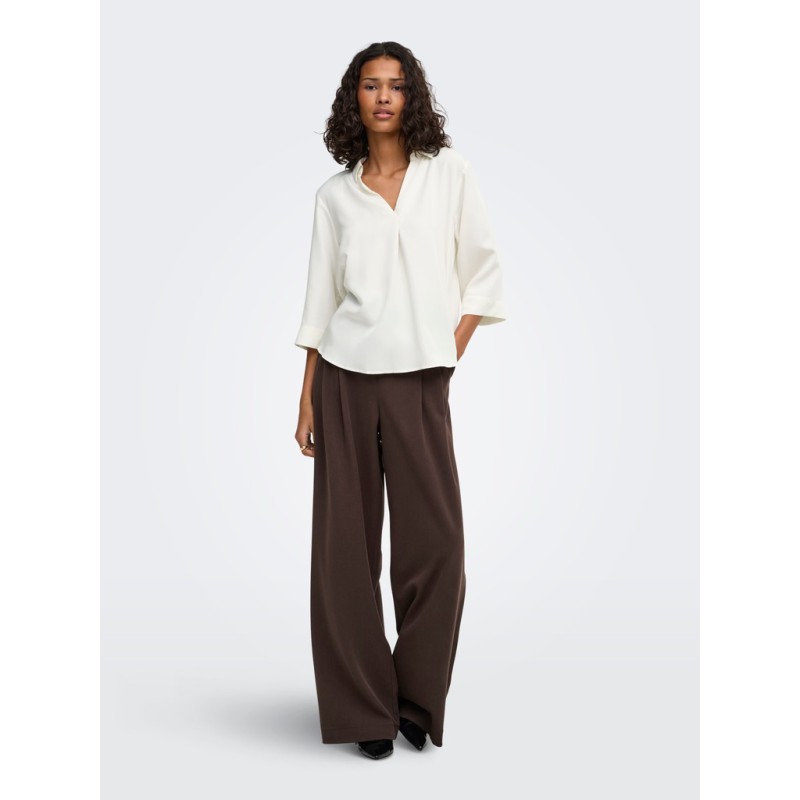 JDY Dolly 3/4 v-hals top - Hvid