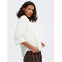 JDY Dolly 3/4 v-hals top - Hvid