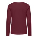 JDY Pisa langærmet print bluse - Windsor Wine / Bittersweet Heart