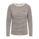 JDY Pisa langærmet print bluse - Cloud Dancer COFFEE BEAN