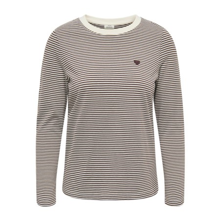 JDY Pisa langærmet print bluse - Cloud Dancer COFFEE BEAN